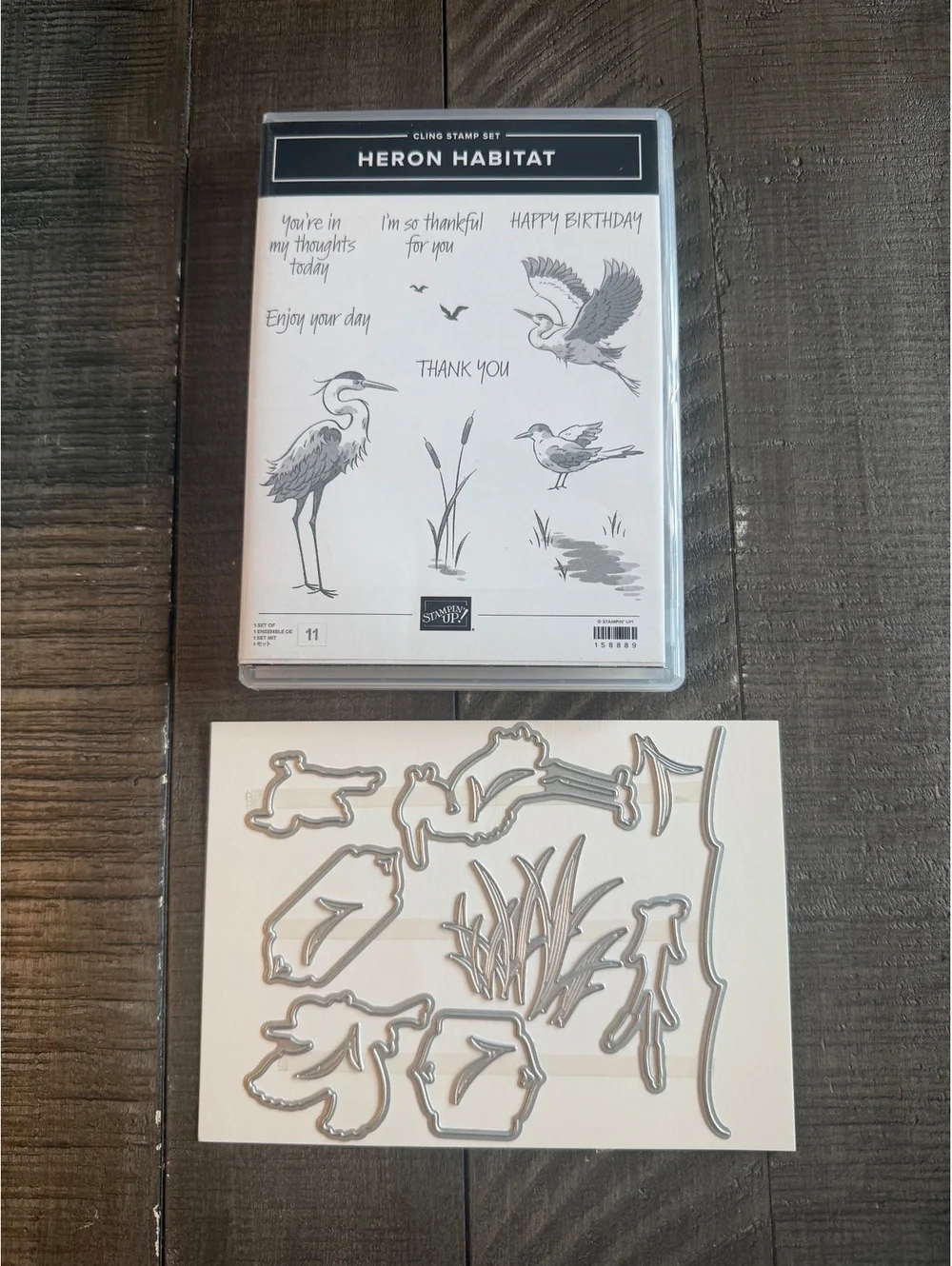 Stampin’ Up Heron Habitat stamp set and Heron Dies die cut set